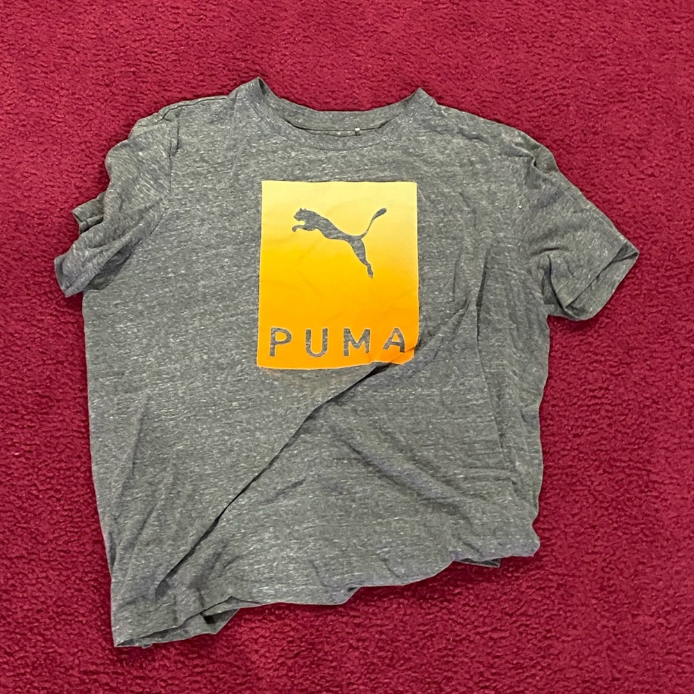 Puma Gray Tee with Orange Logo